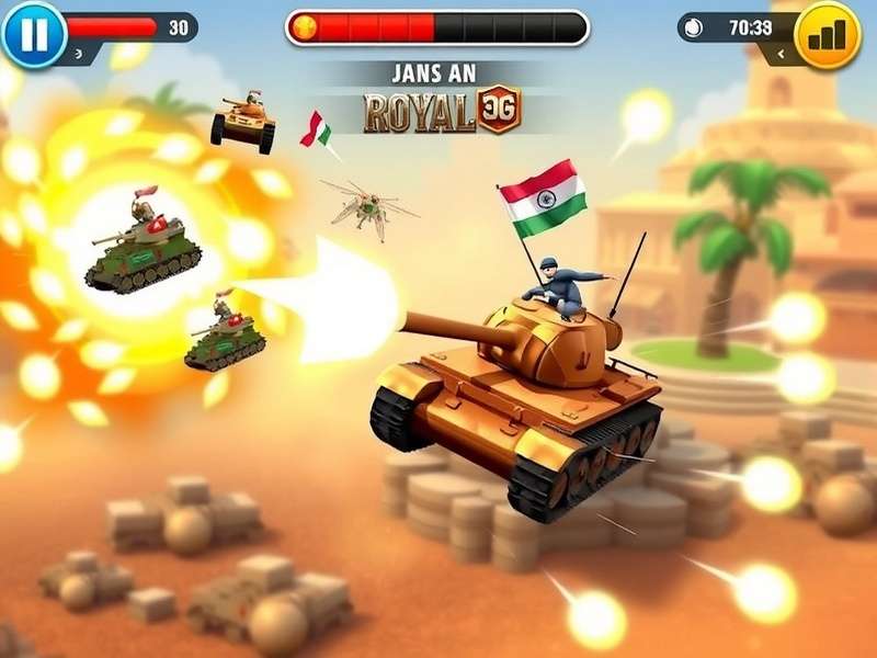 Tank Blast Royale Combat Scene